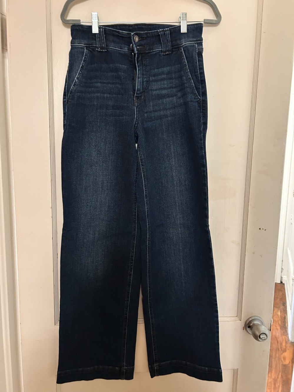 Judy Blue Dark Wash Wide Leg High-Rise Jeans